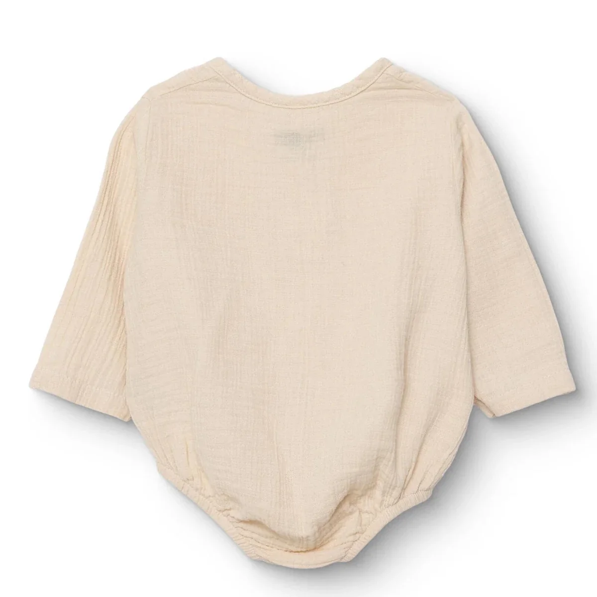 HelloBaby Boys Long Sleeve Bodysuit with Poppers Grandad Collar Long Sleeve - Beige - Image 2