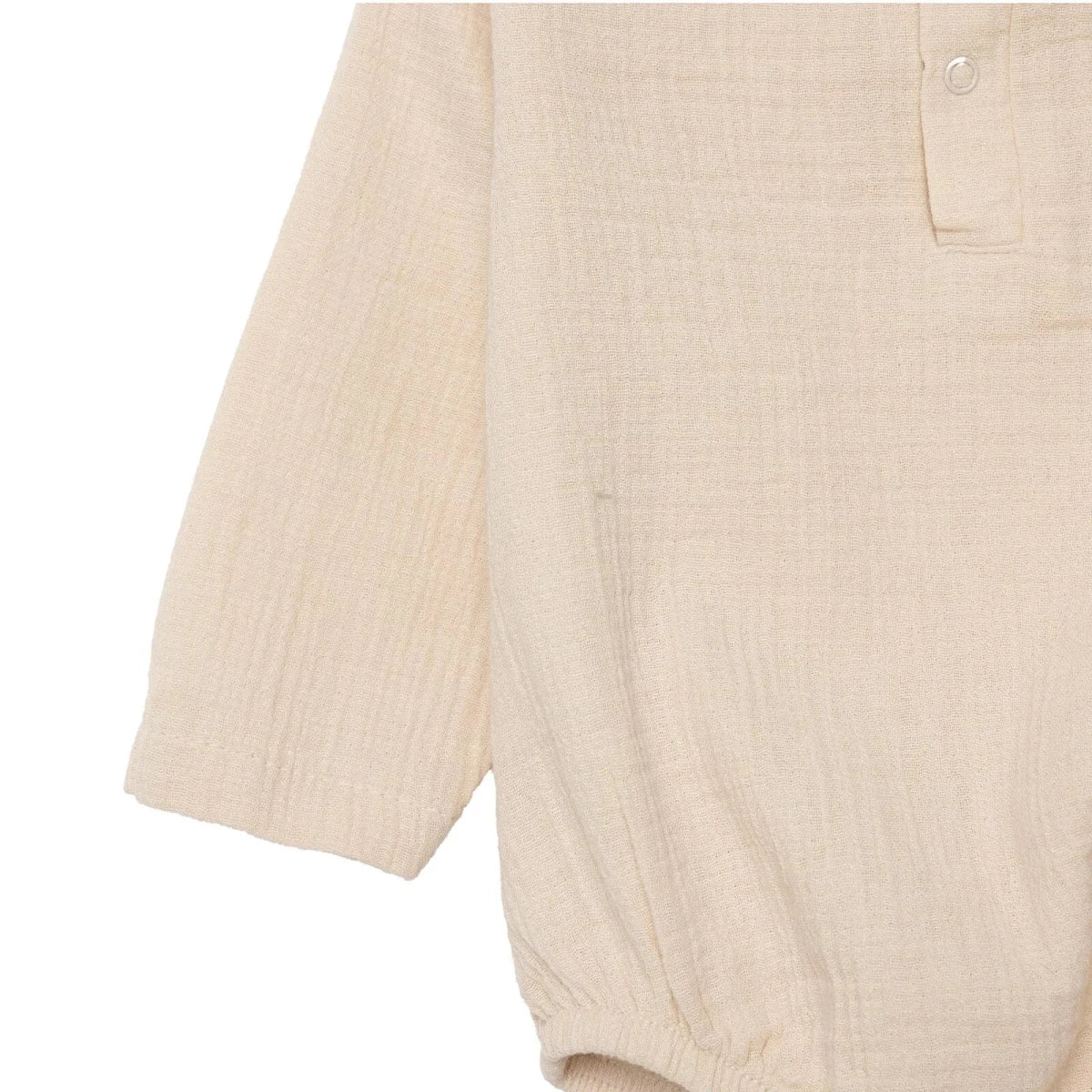 HelloBaby Boys Long Sleeve Bodysuit with Poppers Grandad Collar Long Sleeve - Beige - Image 4