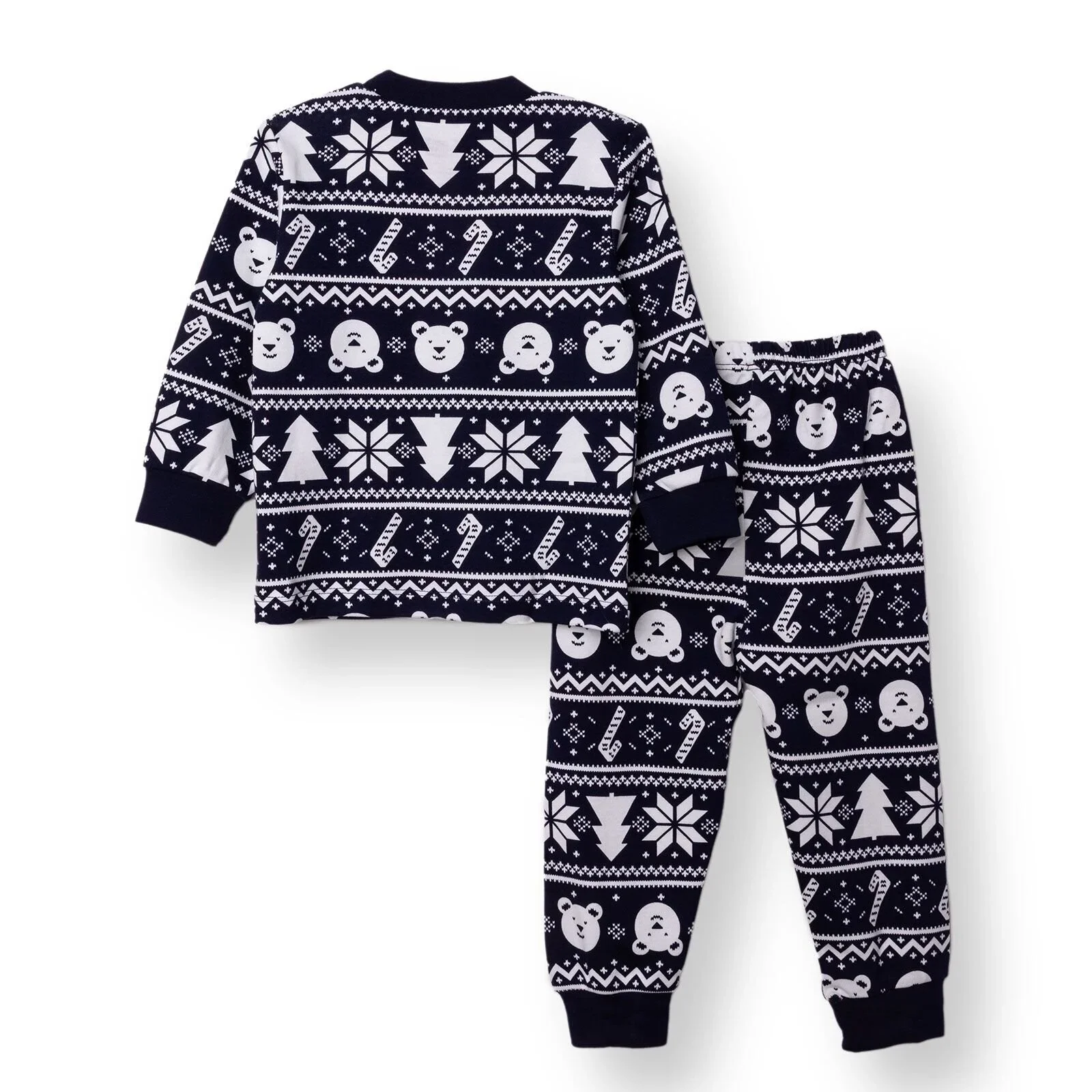 HelloBaby Boys Long Sleeve Pyjamas Set Christmas Crew Neck Long Leg Long Sleeve - Navy Blue - Image 2