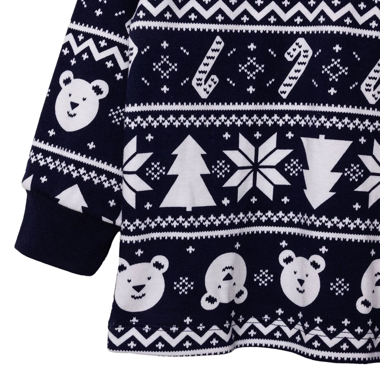 HelloBaby Boys Long Sleeve Pyjamas Set Christmas Crew Neck Long Leg Long Sleeve - Navy Blue - Image 4