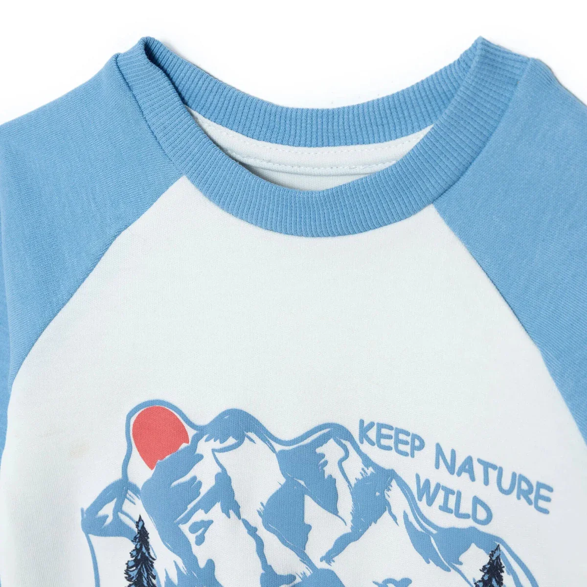 HelloBaby Boys Long Sleeve T-shirt Mountain Explorer Crew Neck Long Sleeve - Ecru - Image 3