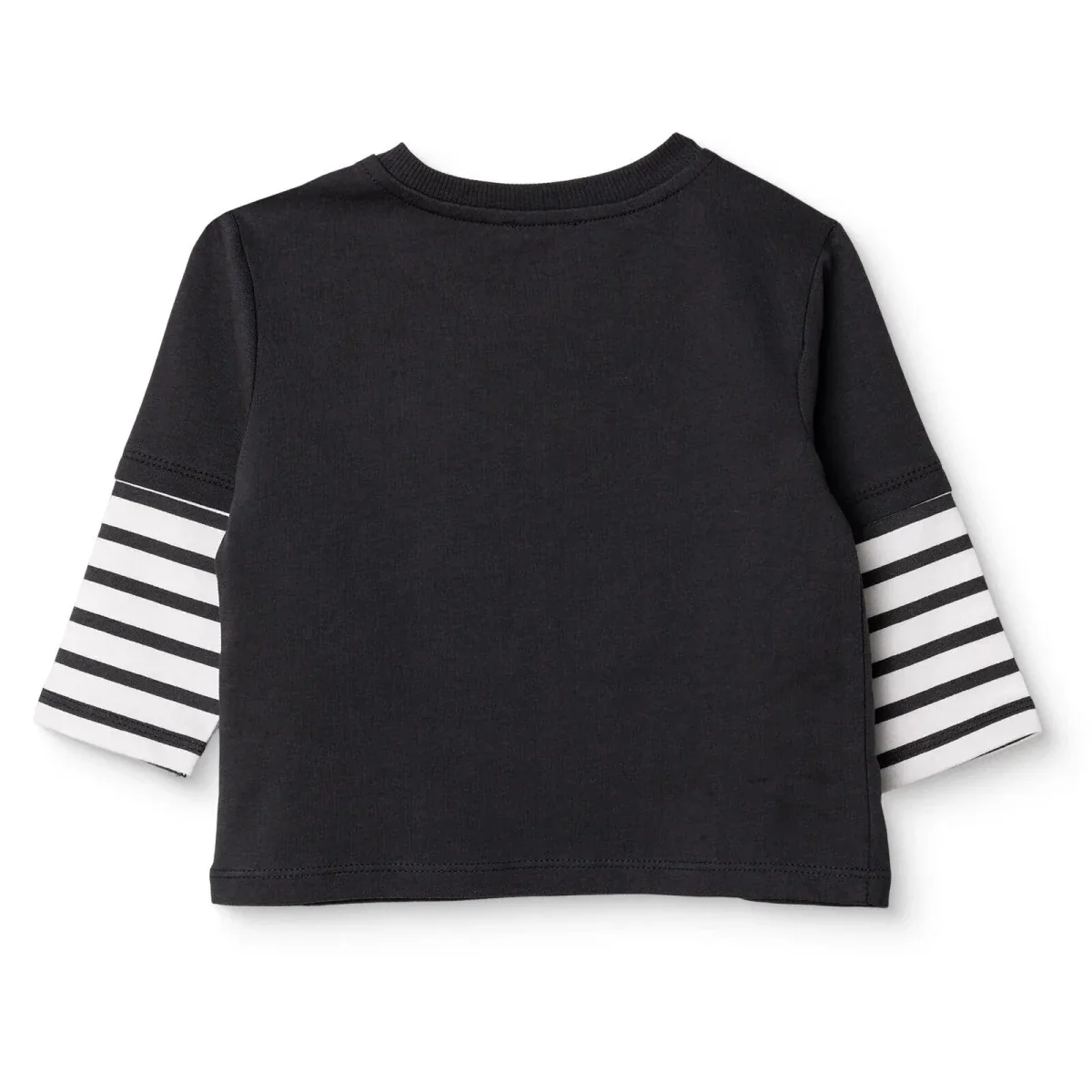 HelloBaby Boys Long Sleeve T-shirt Slogan Print Cool Boy Crew Neck Long Sleeve - Black - Image 2