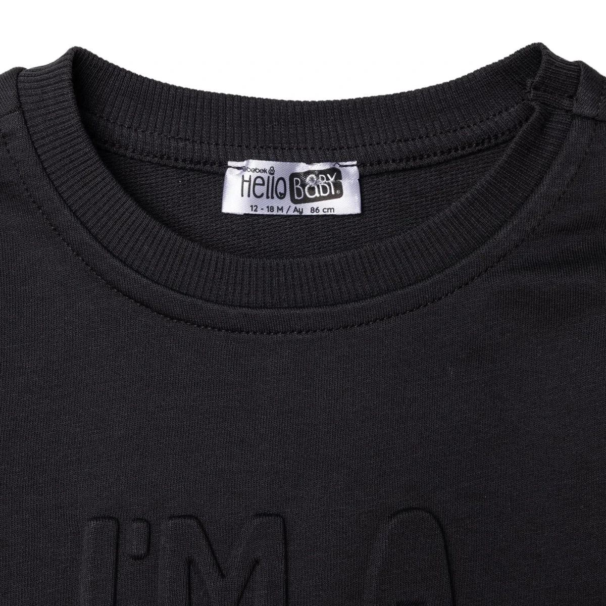 HelloBaby Boys Long Sleeve T-shirt Slogan Print Cool Boy Crew Neck Long Sleeve - Black - Image 4
