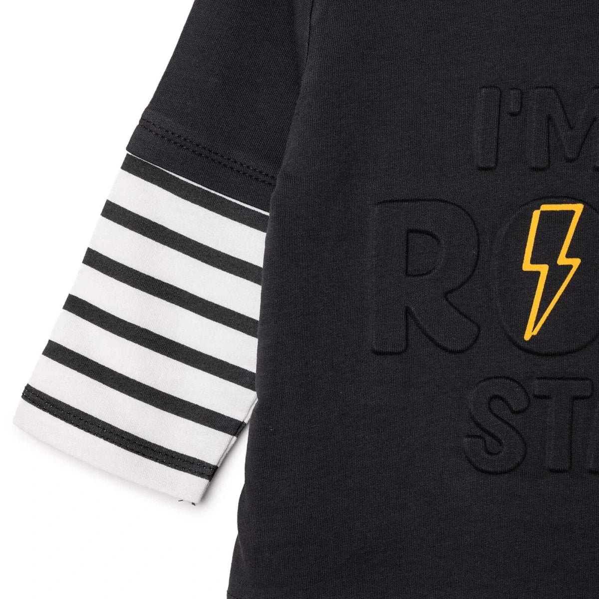 HelloBaby Boys Long Sleeve T-shirt Slogan Print Cool Boy Crew Neck Long Sleeve - Black - Image 5