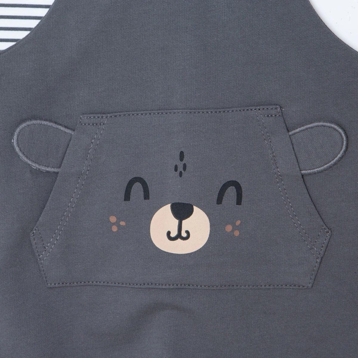 HelloBaby Boys Overalls-T-shirt Cool Boy Crew Neck Long Leg Long Sleeve - Dark Grey - Image 6