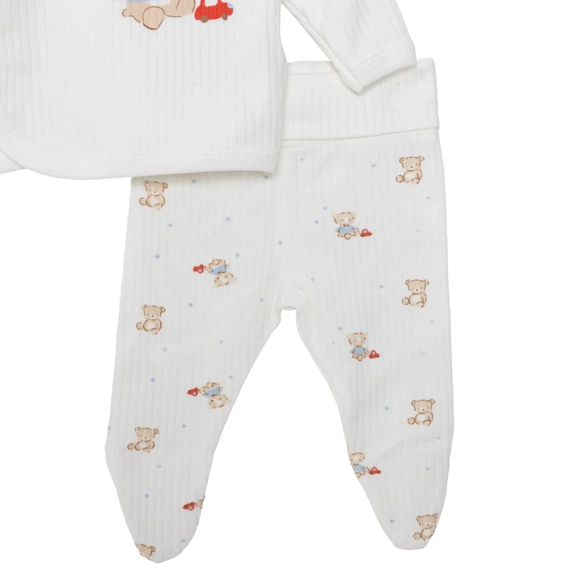 HelloBaby Boys 100% Cotton Tiny Baby Set Animal Print (4lb 6oz-5lb 8oz) - Ecru - Image 4