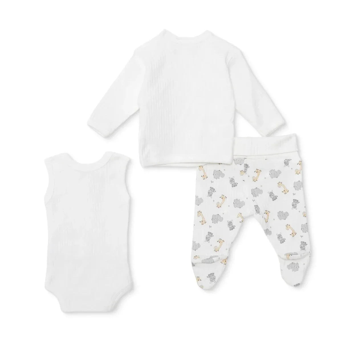HelloBaby 100% Cotton Tiny Baby Set  - Ecru - Image 2
