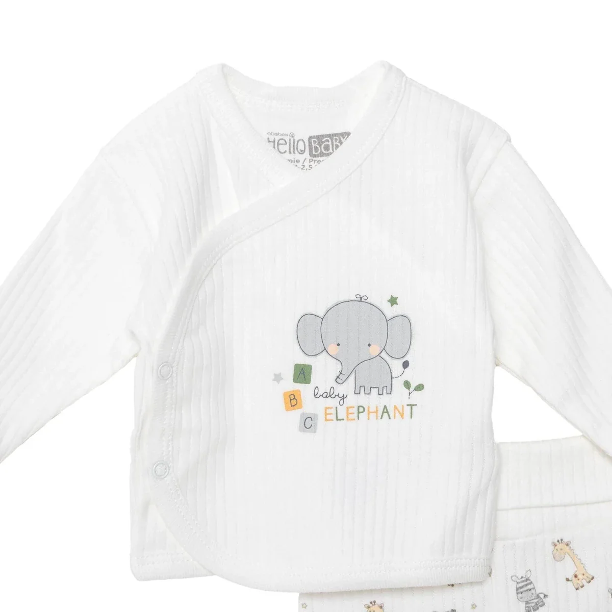HelloBaby 100% Cotton Tiny Baby Set  - Ecru - Image 3