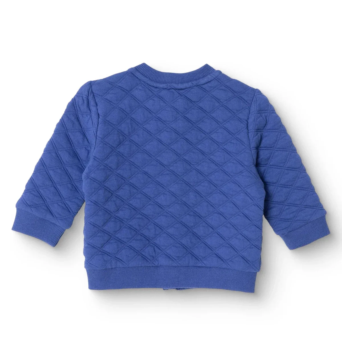 HelloBaby Boys Quilted Cardigan Nautical Print Zip Fastening Little Sailor Crew Neck Long Sleeve - Navy Blue - Image 2