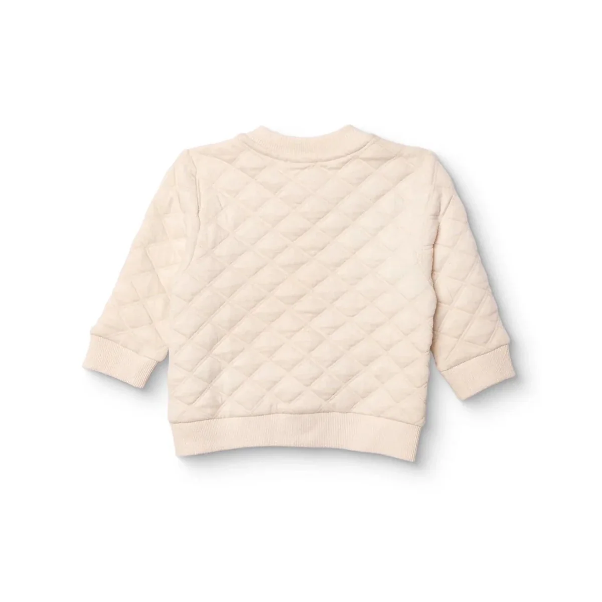 HelloBaby Boys Quilted Cardigan Zip Fastening Little Car Mandarin Collar Long Sleeve - Ecru - Image 2