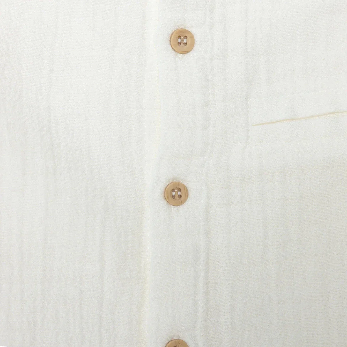 HelloBaby Boys Shirt Buttoned Cool Boy Mandarin Collar Long Sleeve - Ecru - Image 6