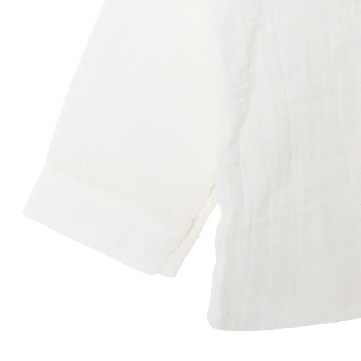 HelloBaby Boys Shirt Buttoned Little Sailor Mandarin Collar Long Sleeve - Ecru - Image 6