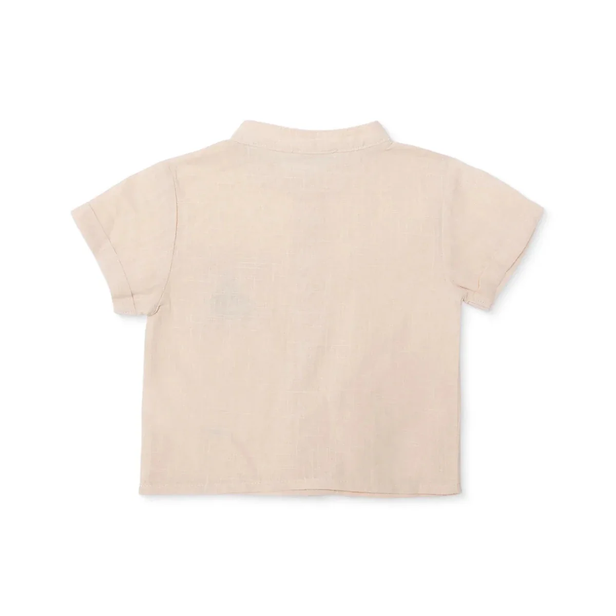 HelloBaby Boys Shirt Nautical Print Buttoned Little Sailor Mandarin Collar Long Sleeve - Beige - Image 2