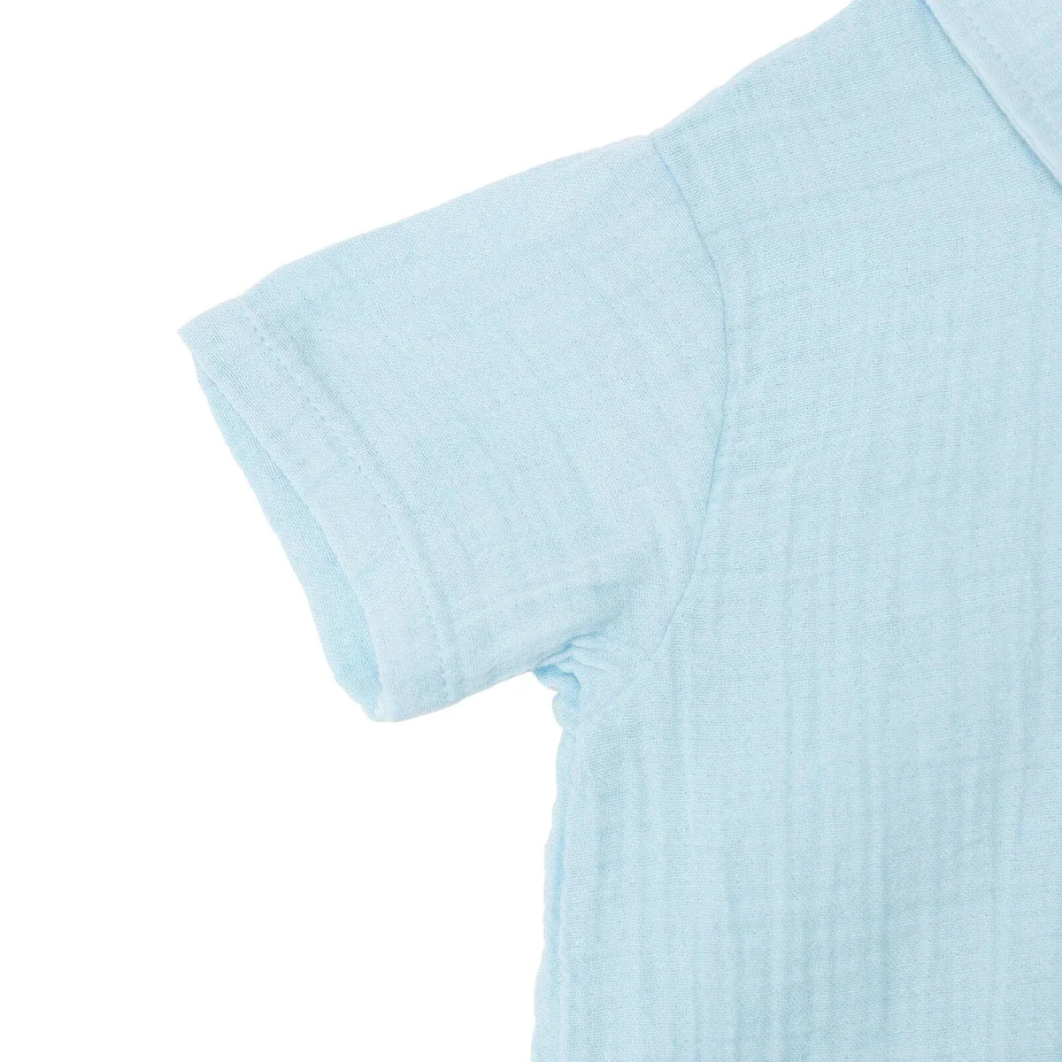 HelloBaby Boys Shirt & Shorts Set Buttoned Little Sailor Shirt Collar Above the Knee Short Sleeve - Blue - Image 6