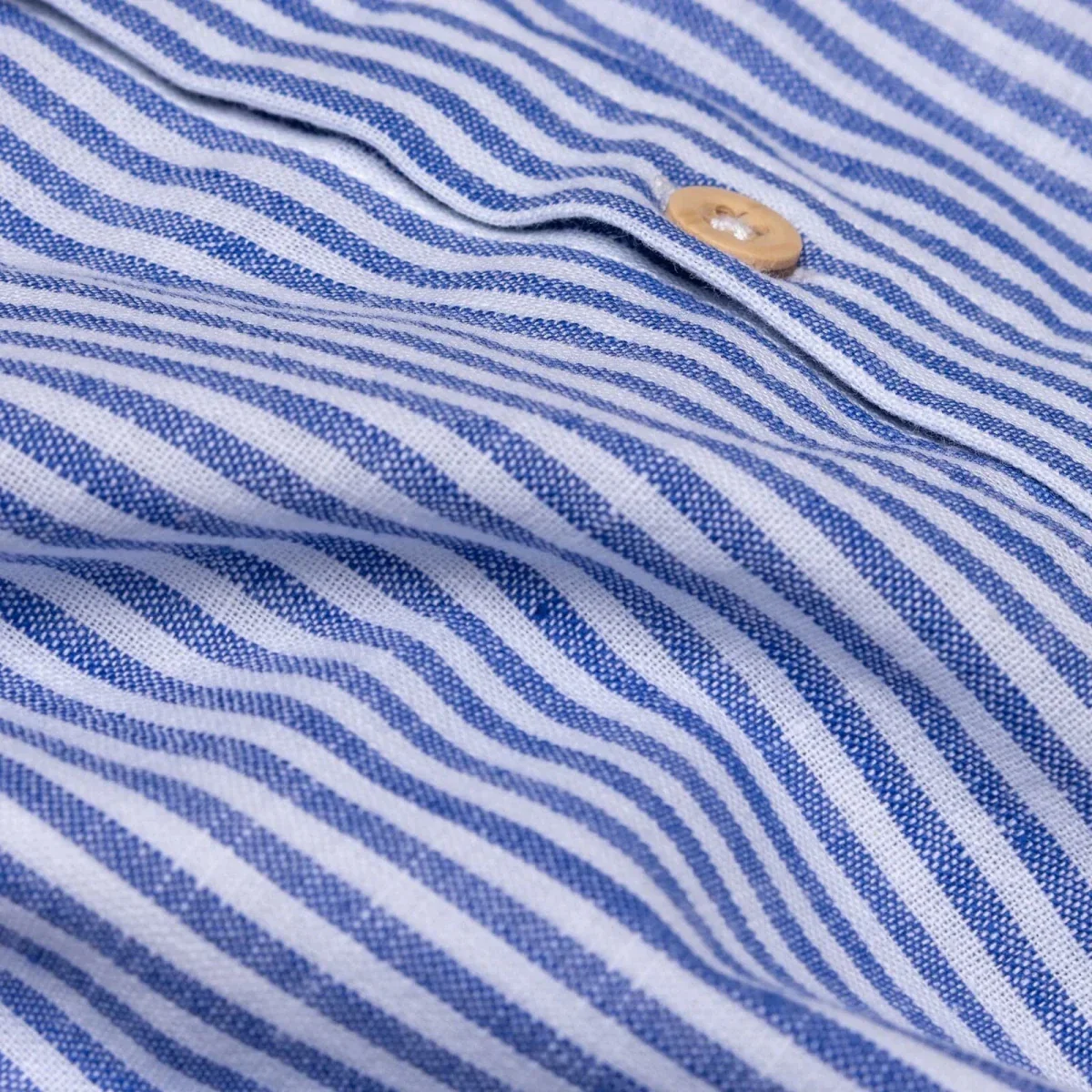 HelloBaby Boys Shirt & Shorts Set Striped Buttoned Smart Line Mandarin Collar Above the Knee Short S - Indigo - Image 6