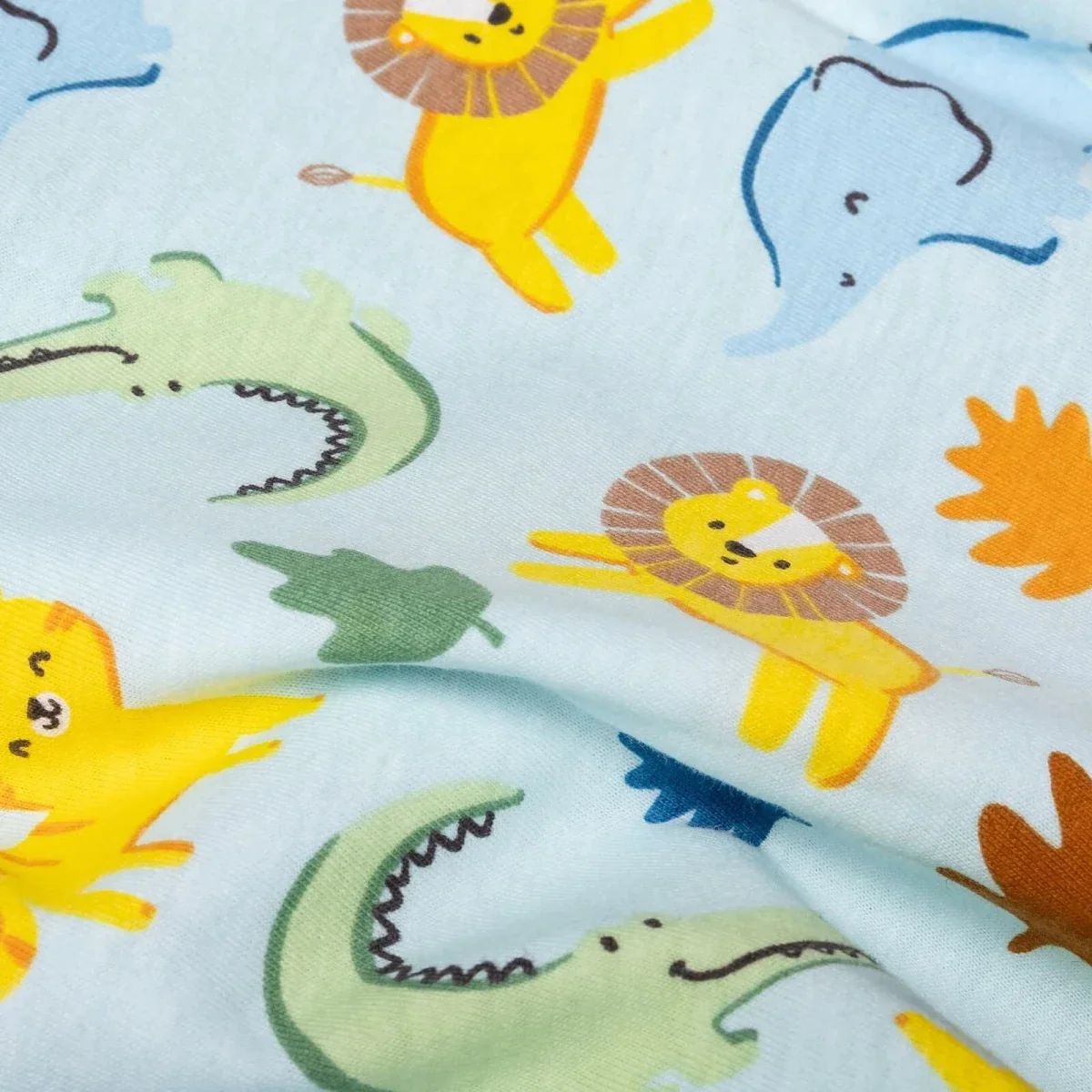 HelloBaby Boys Pyjamas Set Animal Print Short Sleeve - Blue - Image 6