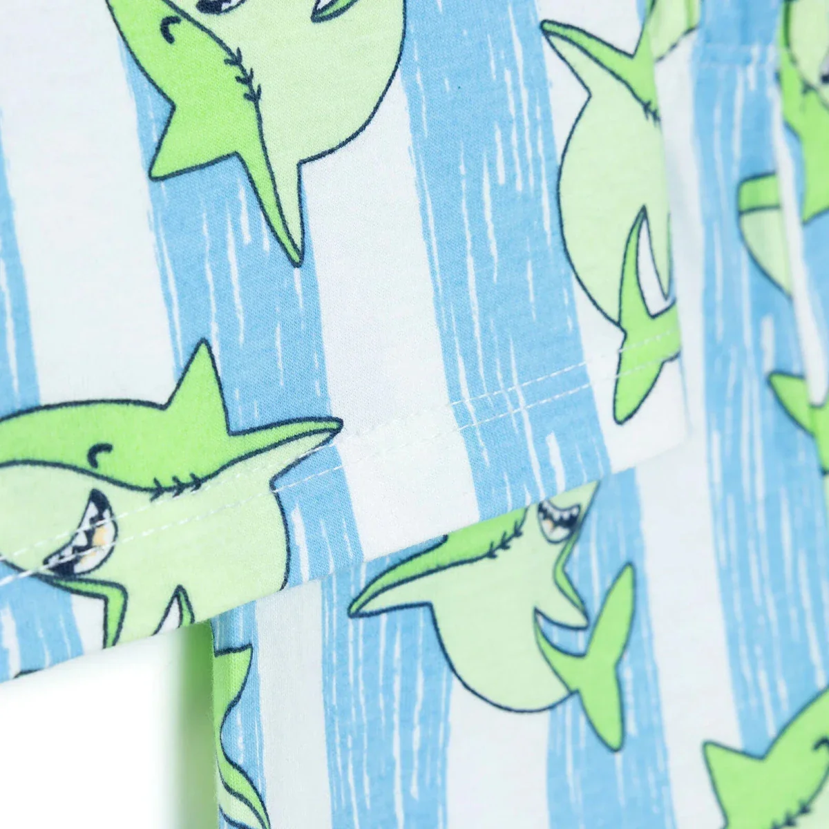 HelloBaby Boys Pyjamas Set Animal with Buttons Short Sleeve - Blue - Image 6