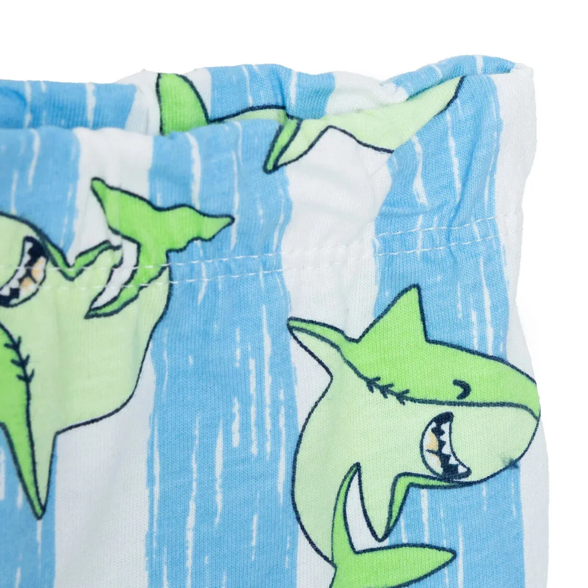 HelloBaby Boys Pyjamas Set Animal with Buttons Short Sleeve - Blue - Image 8