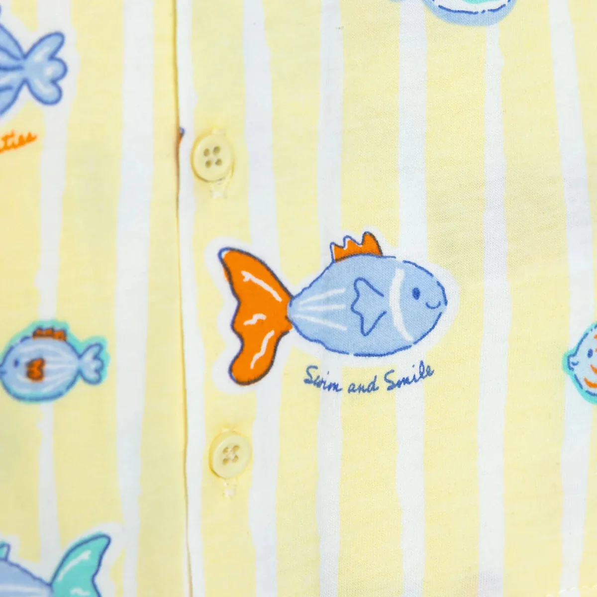 HelloBaby Boys Pyjamas Set Animal with Buttons Short Sleeve - Yellow - Image 5