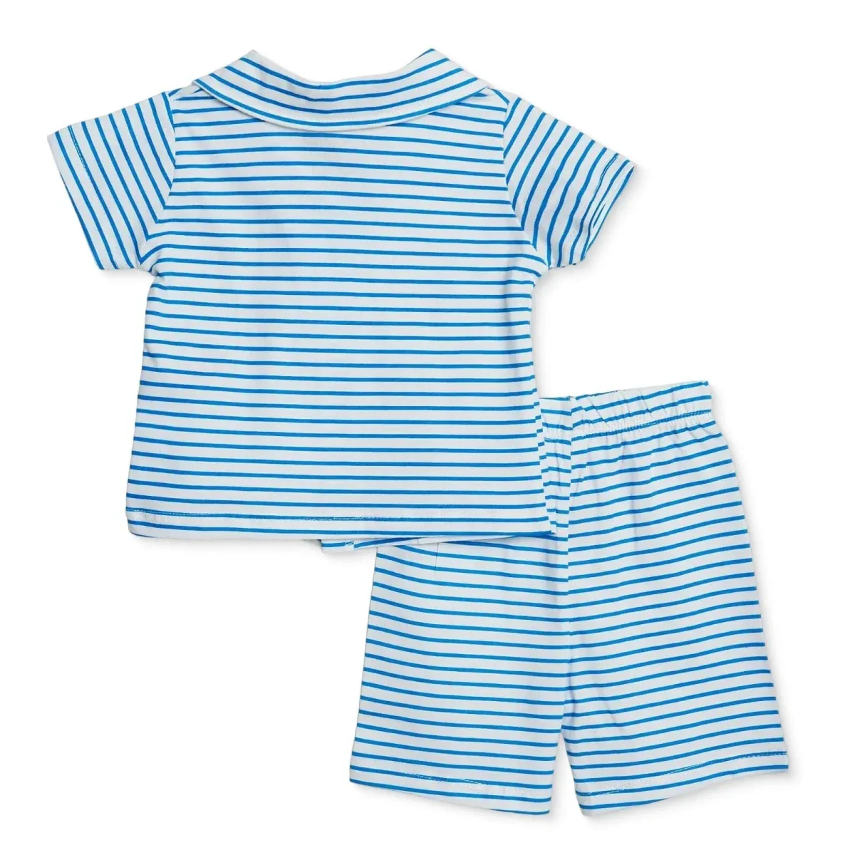 HelloBaby Boys Pyjamas Set Nautical Print Short Slee - Light Blue - Image 2