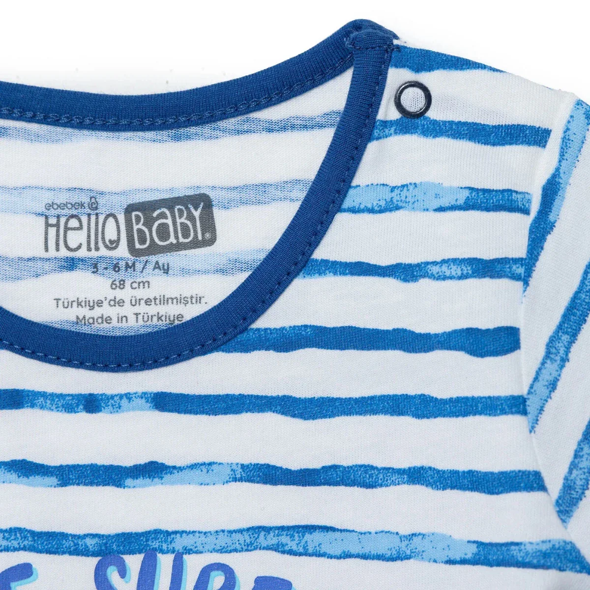 HelloBaby Boys Pyjamas Set Vehicle Print Short Sleeve - Ecru - Image 4