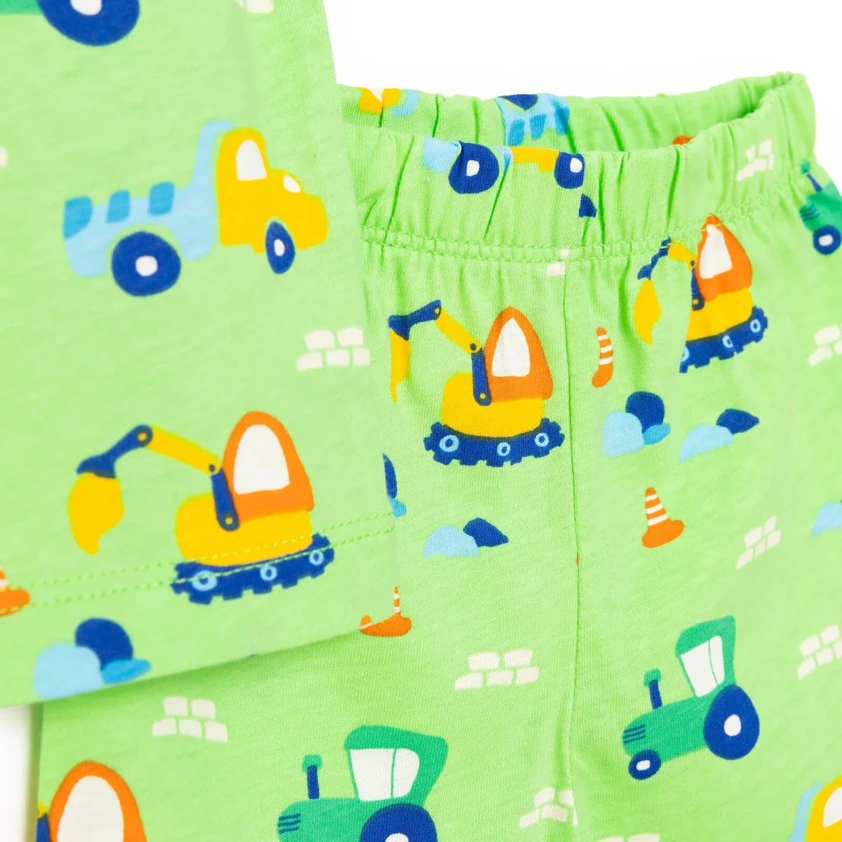 HelloBaby Boys Short Sleeve Pyjamas Set Vehicles Crew Neck Short Leg Short Sleeve - Petrol Green - Image 5