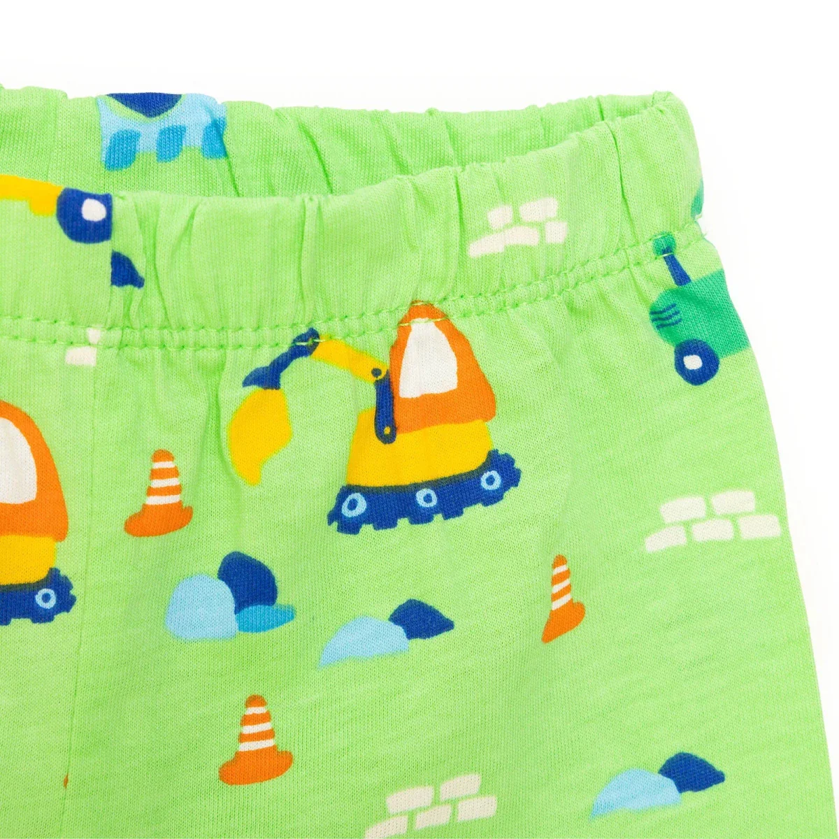 HelloBaby Boys Short Sleeve Pyjamas Set Vehicles Crew Neck Short Leg Short Sleeve - Petrol Green - Image 7