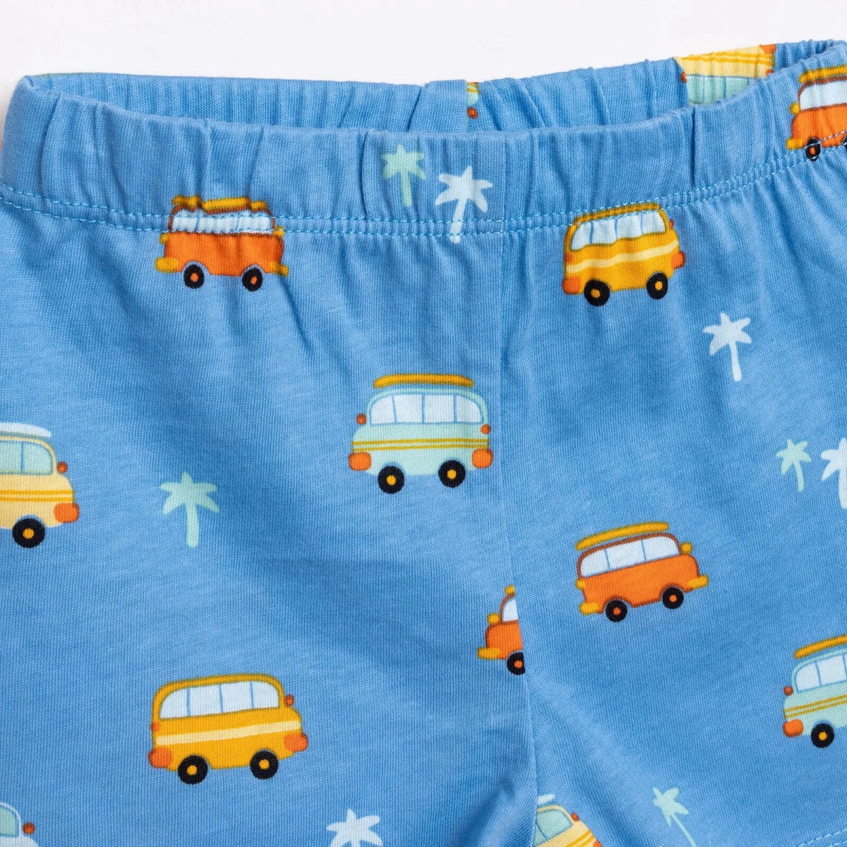 HelloBaby Boys Short Sleeve Pyjamas Set Vehicles with Buttons Peter-Pan Collar Short Leg Short Sleev - Blue - Image 7
