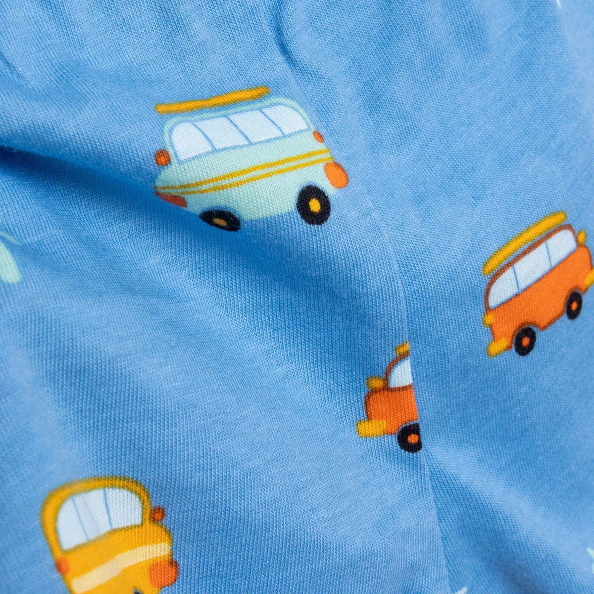 HelloBaby Boys Short Sleeve Pyjamas Set Vehicles with Buttons Peter-Pan Collar Short Leg Short Sleev - Blue - Image 8