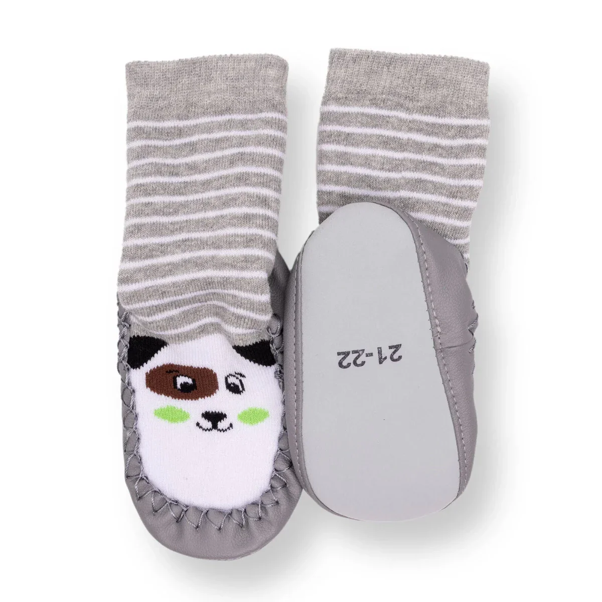 HelloBaby Boys Slipper Socks Animal - Grey - Image 2
