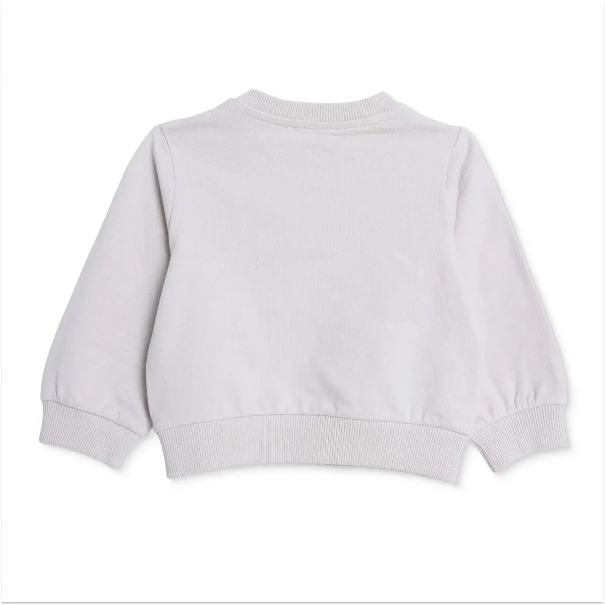 HelloBaby Boys Sweatshirt Animal Print Snap Fastening Crew Neck Long Sleeve - Mink - Image 2