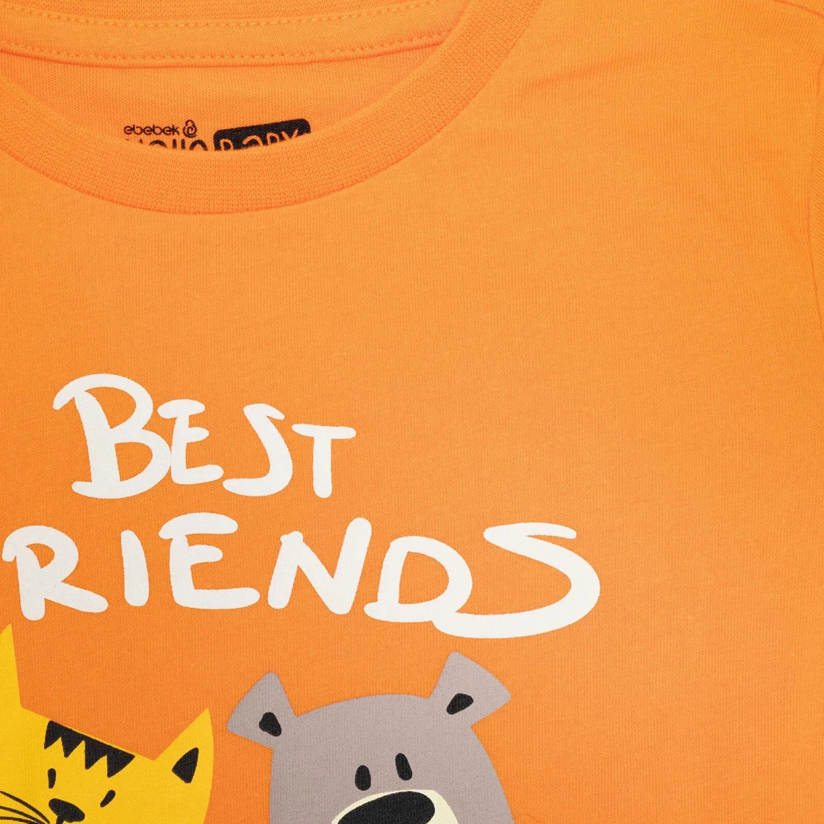 HelloBaby Boys T-shirt Animal Print - Orange - Image 3
