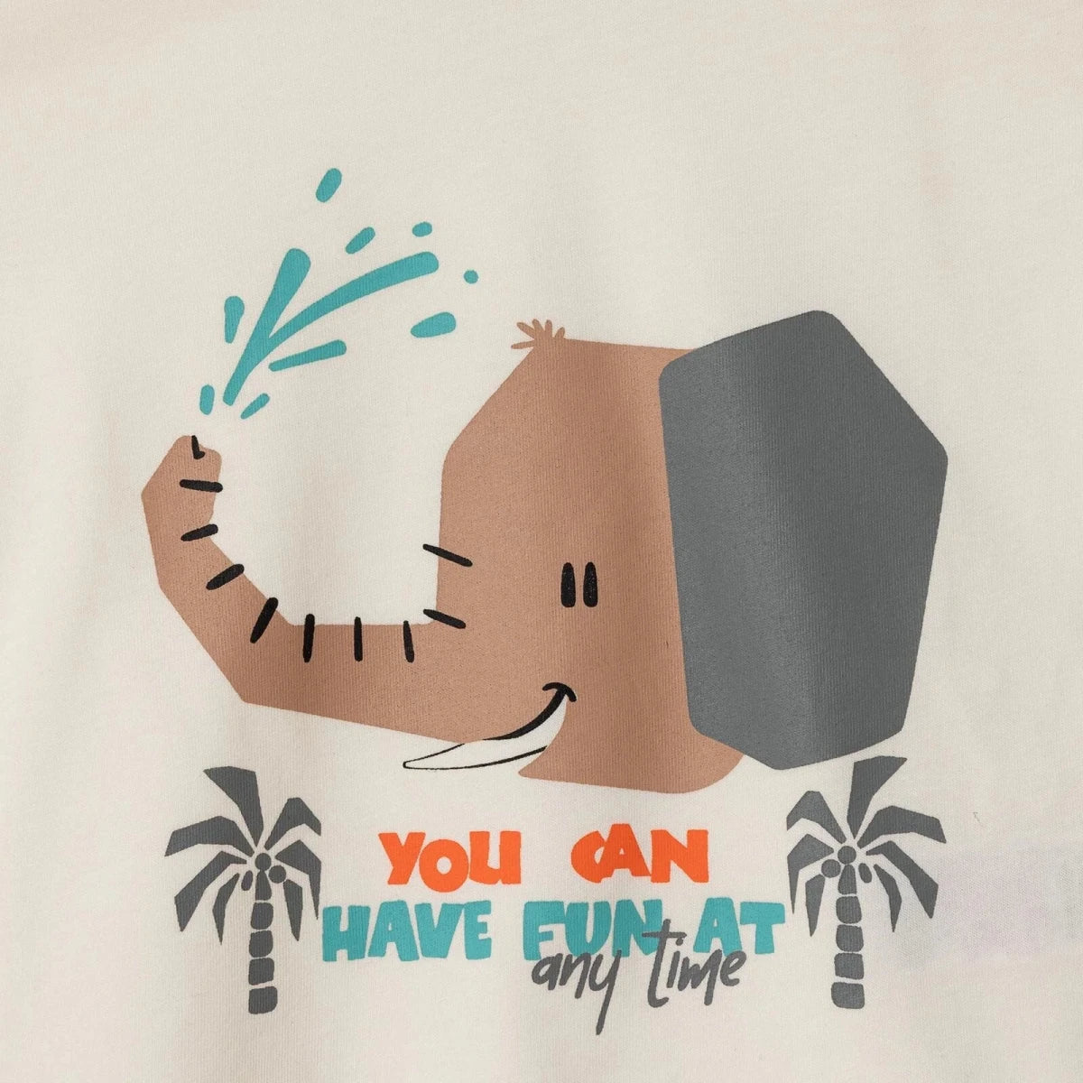 HelloBaby Boys T-shirt Animal Print Crew Neck Short Sleeve - Ecru - Image 4