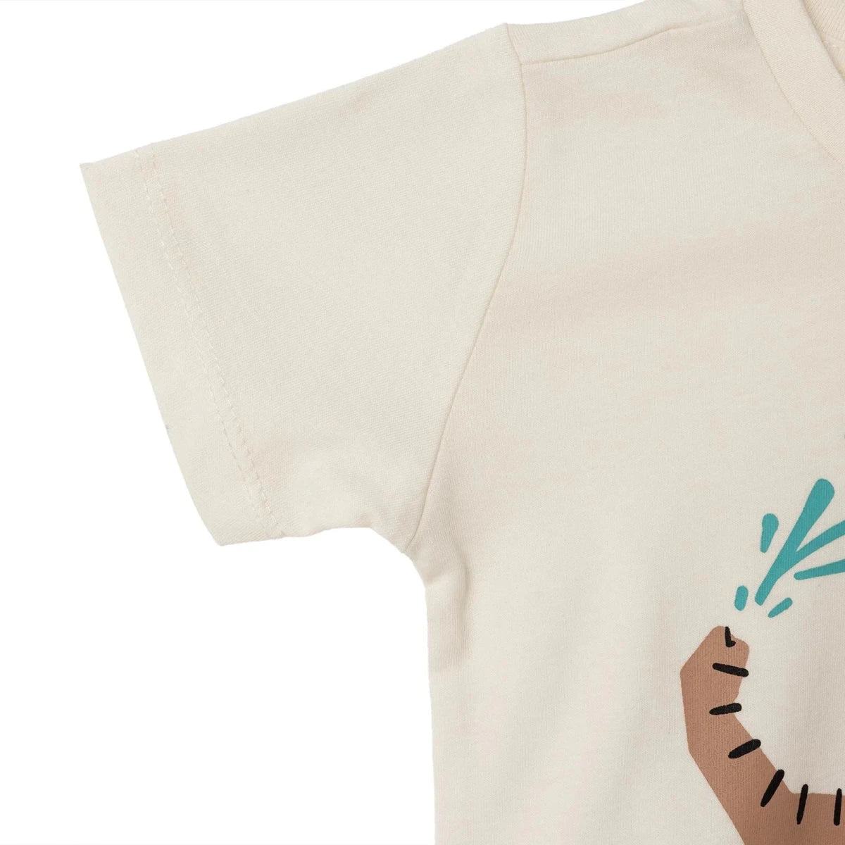 HelloBaby Boys T-shirt Animal Print Crew Neck Short Sleeve - Ecru - Image 5