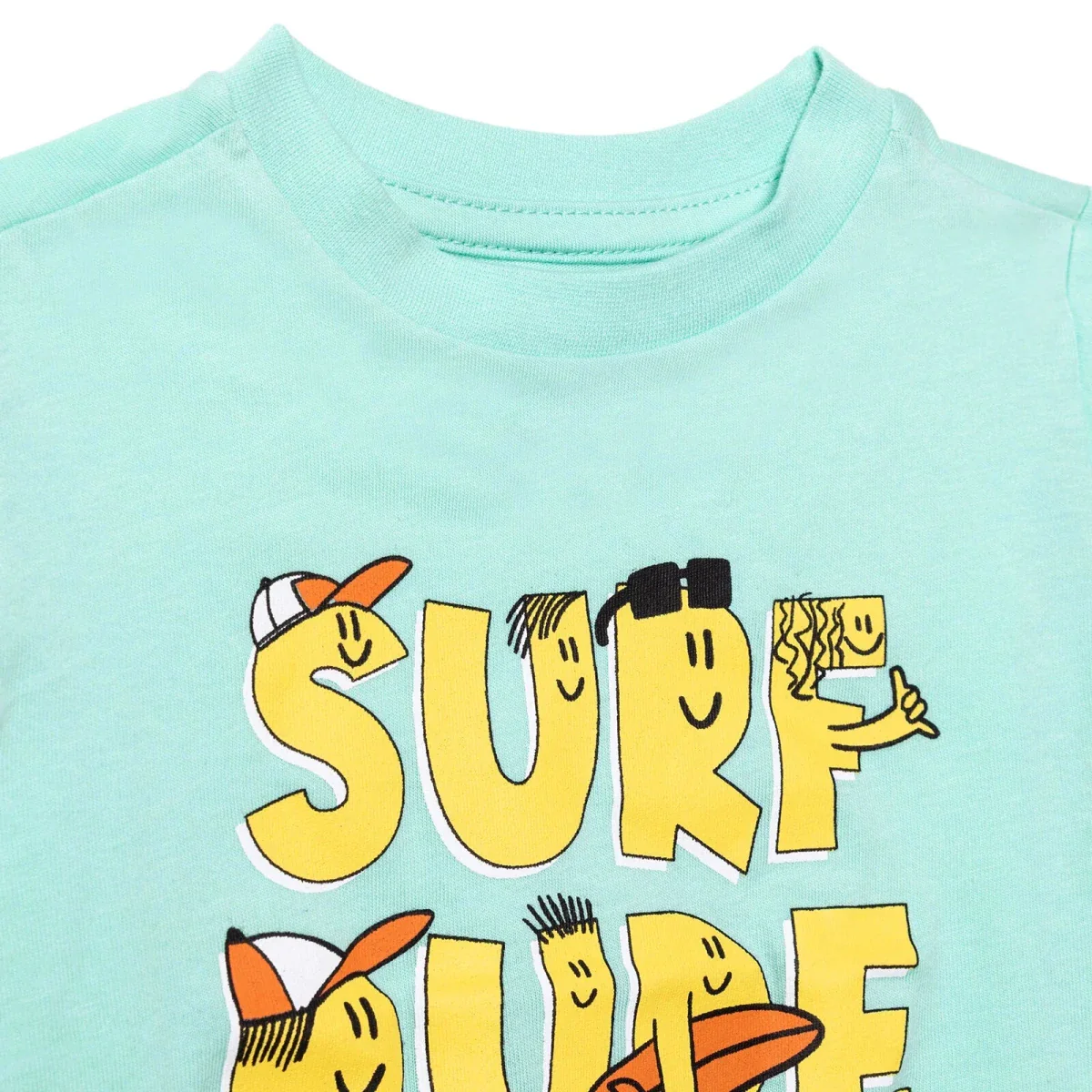 HelloBaby Boys T-shirt Beach Print Crew Neck Short Sleeve - Multicolour - Image 3