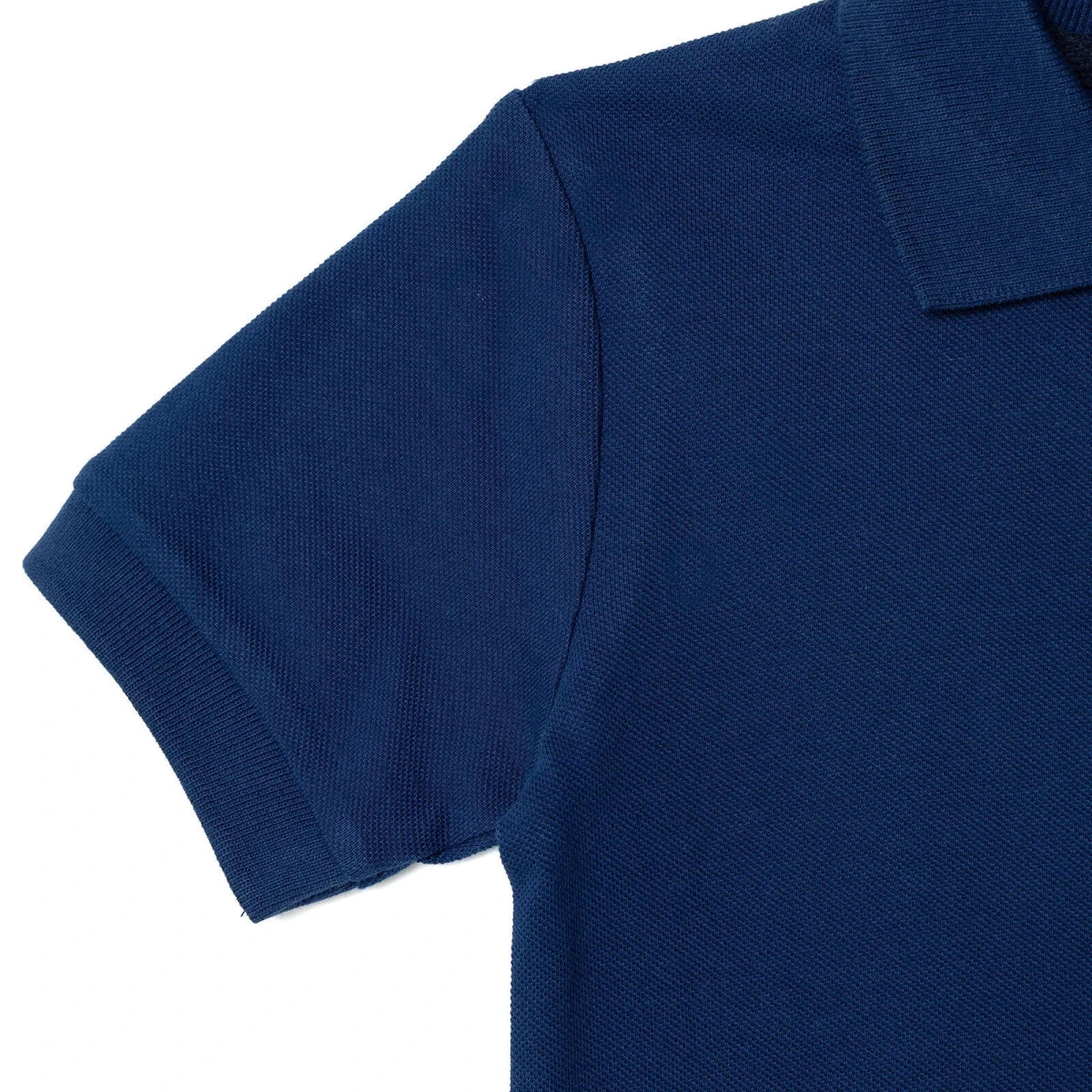 HelloBaby Boys T-shirt Buttoned Smart Line Polo Collar Short Sleeve - Navy Blue - Image 4