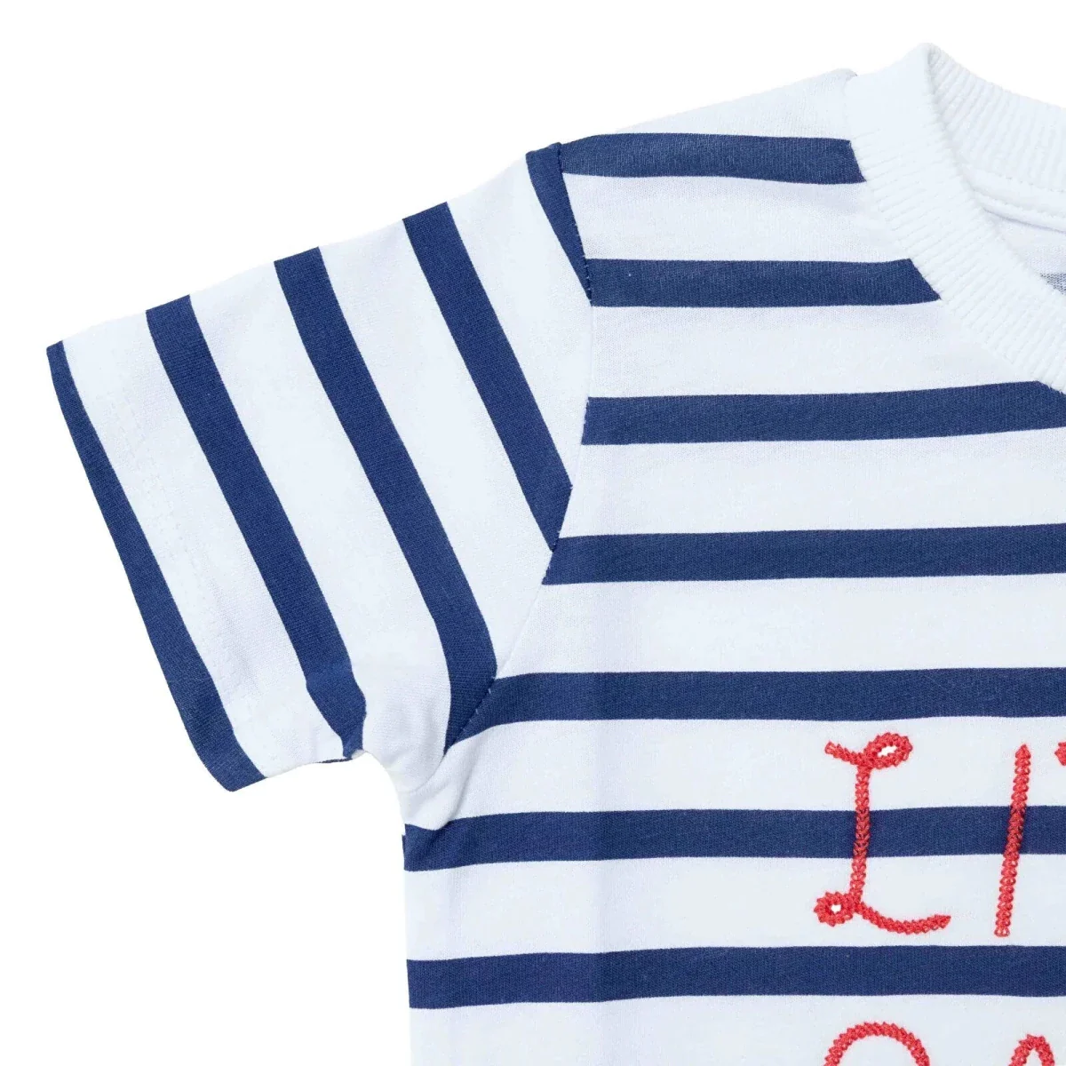 HelloBaby Boys T-shirt Nautical Print Little Sailor Crew Neck Short Sleeve - Navy Printed - Image 5