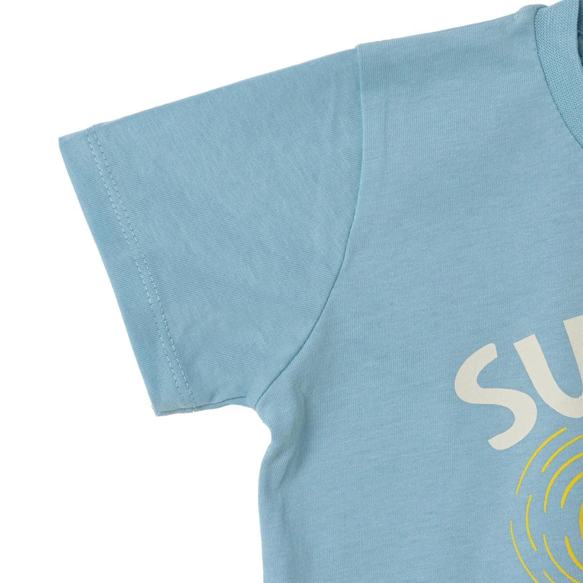 HelloBaby Boys T-shirt Palm Tree Crew Neck Short Sleeve - Blue - Image 5