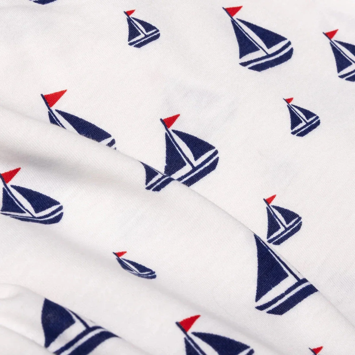 HelloBaby Boys T-shirt & Shorts Set Nautical Print Little Sailor Crew Neck Above the Knee Short Slee - White Printed - Image 6