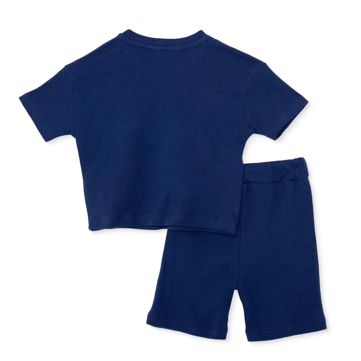 HelloBaby Boys T-shirt & Shorts Set Nautical Print Little Sailor Crew Neck Short Length Short Sleeve - Navy Blue - Image 2