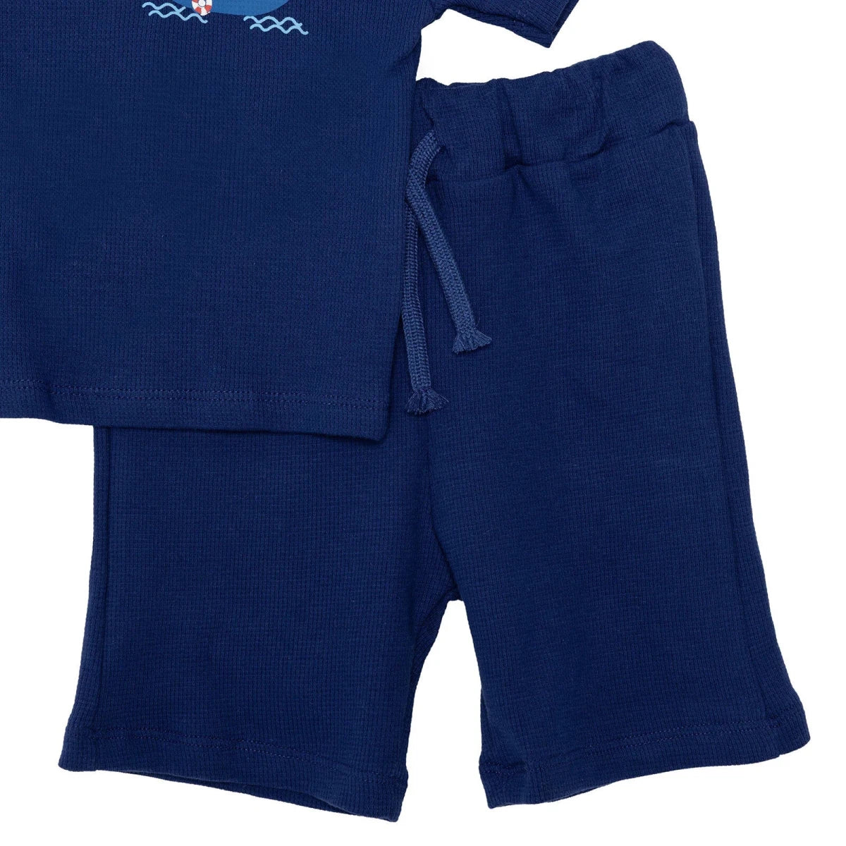 HelloBaby Boys T-shirt & Shorts Set Nautical Print Little Sailor Crew Neck Short Length Short Sleeve - Navy Blue - Image 8