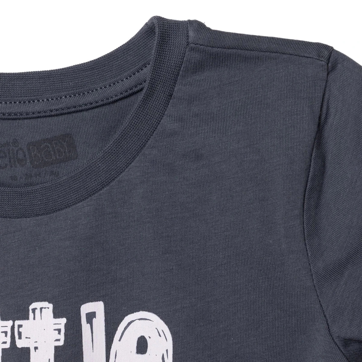 HelloBaby Boys T-shirt Slogan Print Crew Neck Short Sleeve - Charcoal - Image 5