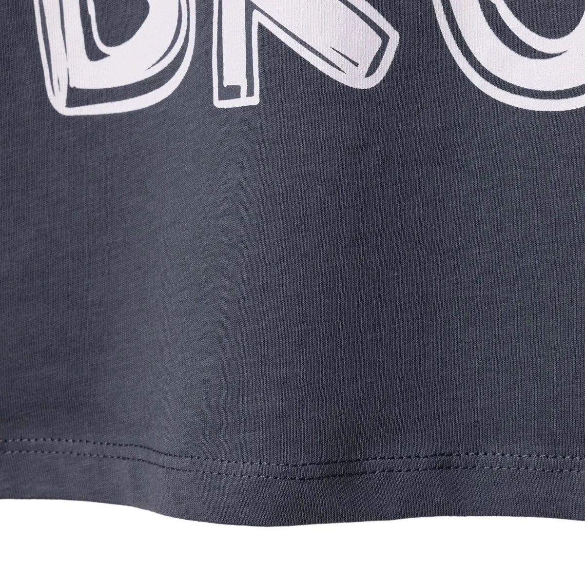 HelloBaby Boys T-shirt Slogan Print Crew Neck Short Sleeve - Charcoal - Image 6