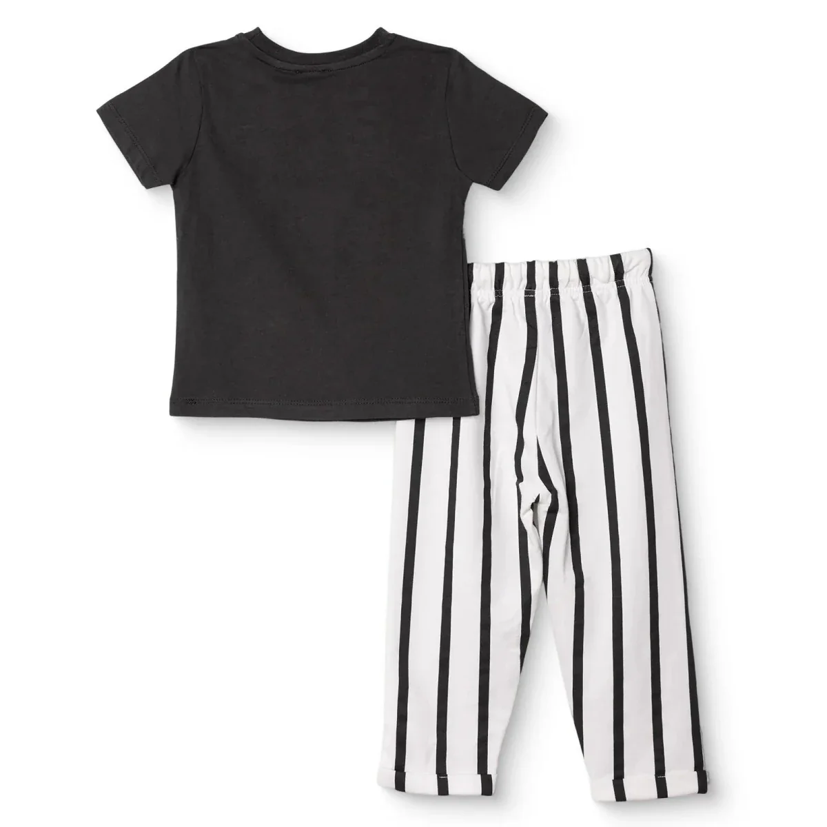 HelloBaby Boys T-Shirt & Trousers Set Bear Print Cool Boy Crew Neck Full Length Short Sleeve - Anthracite - Image 2