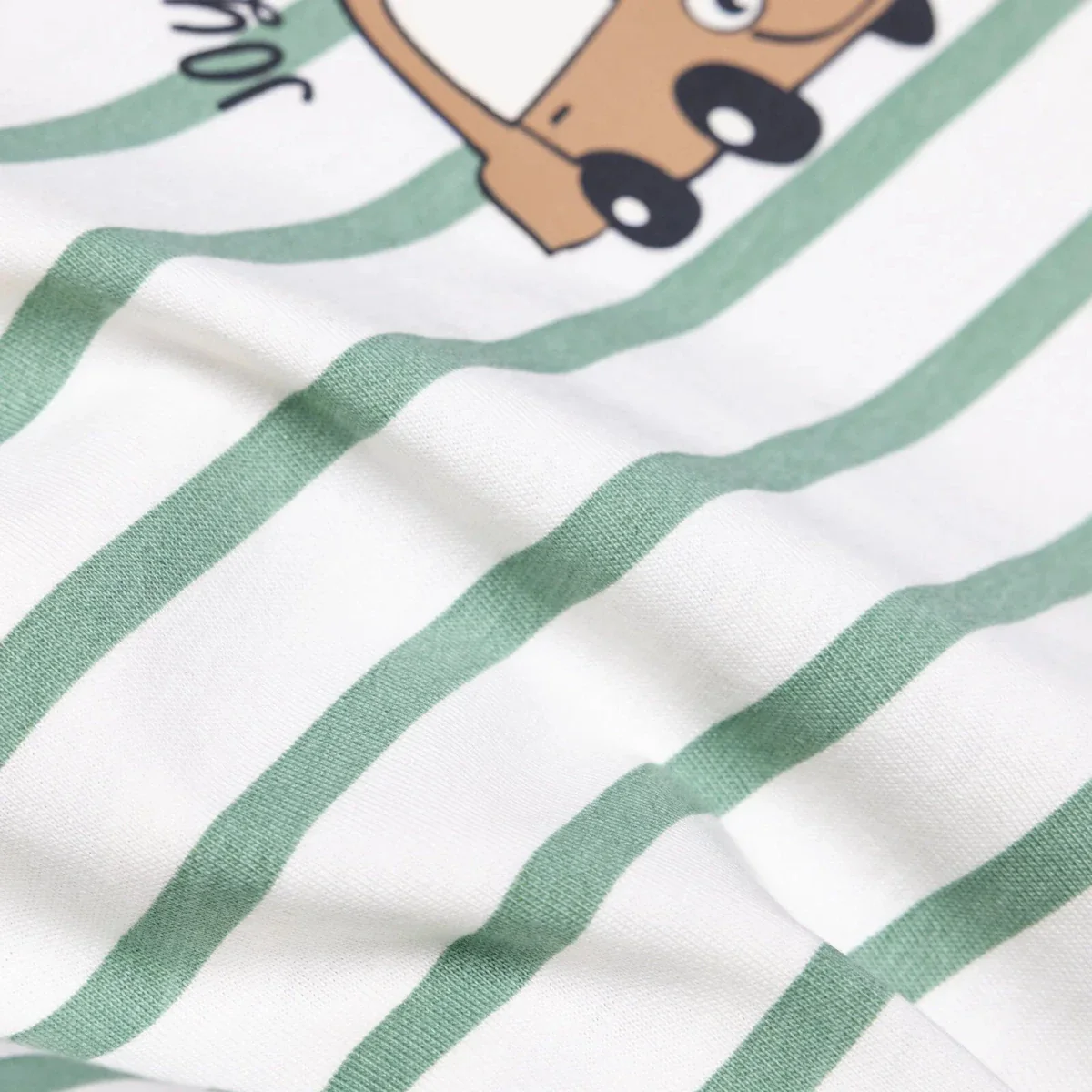 HelloBaby Boys T-Shirt & Trousers Set Vehicle Print Little Car Crew Neck Full Length Long Sleeve - Green Printed - Image 5
