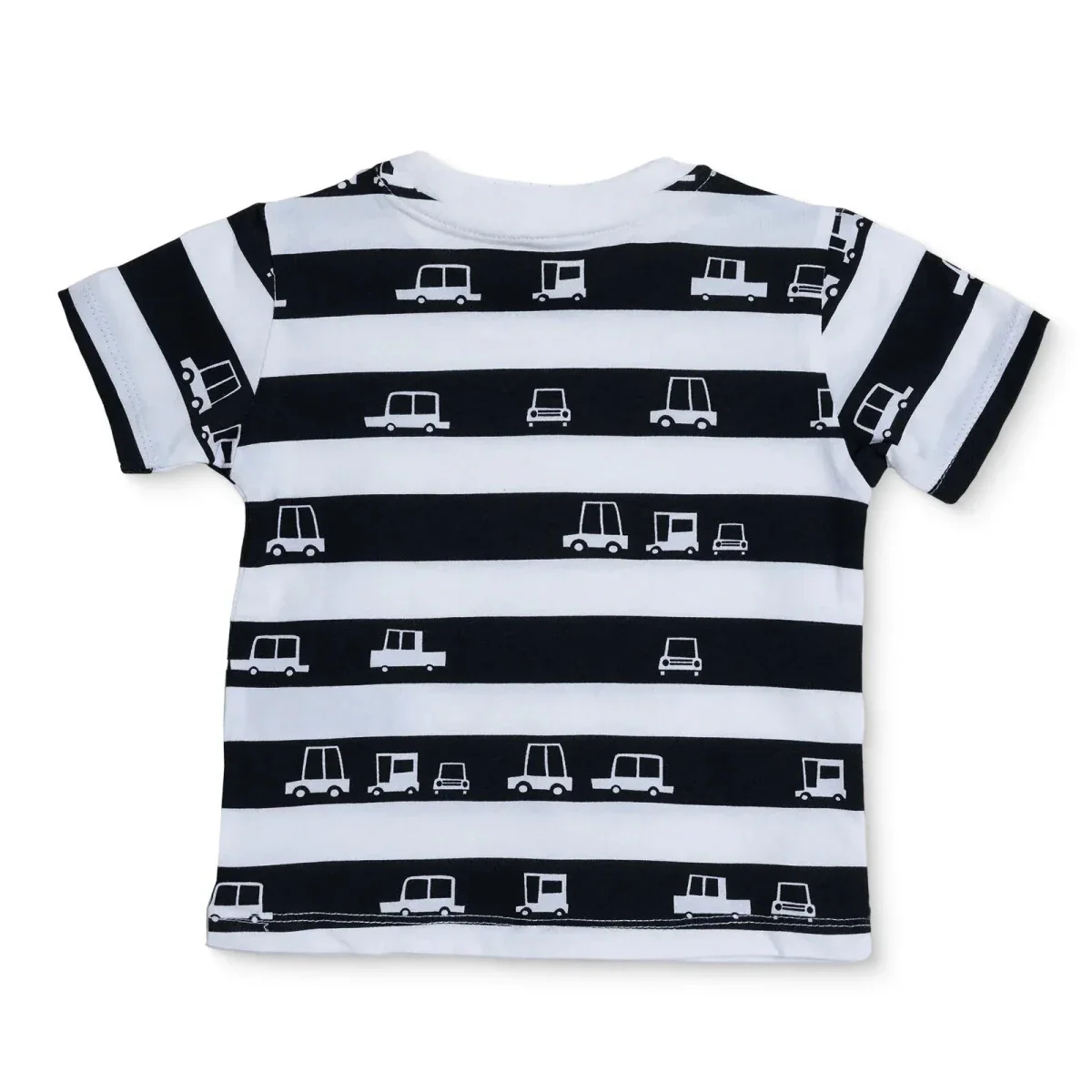 HelloBaby Boys T-shirt Vehicle Print Crew Neck Short Sleeve - Ecru - Image 2