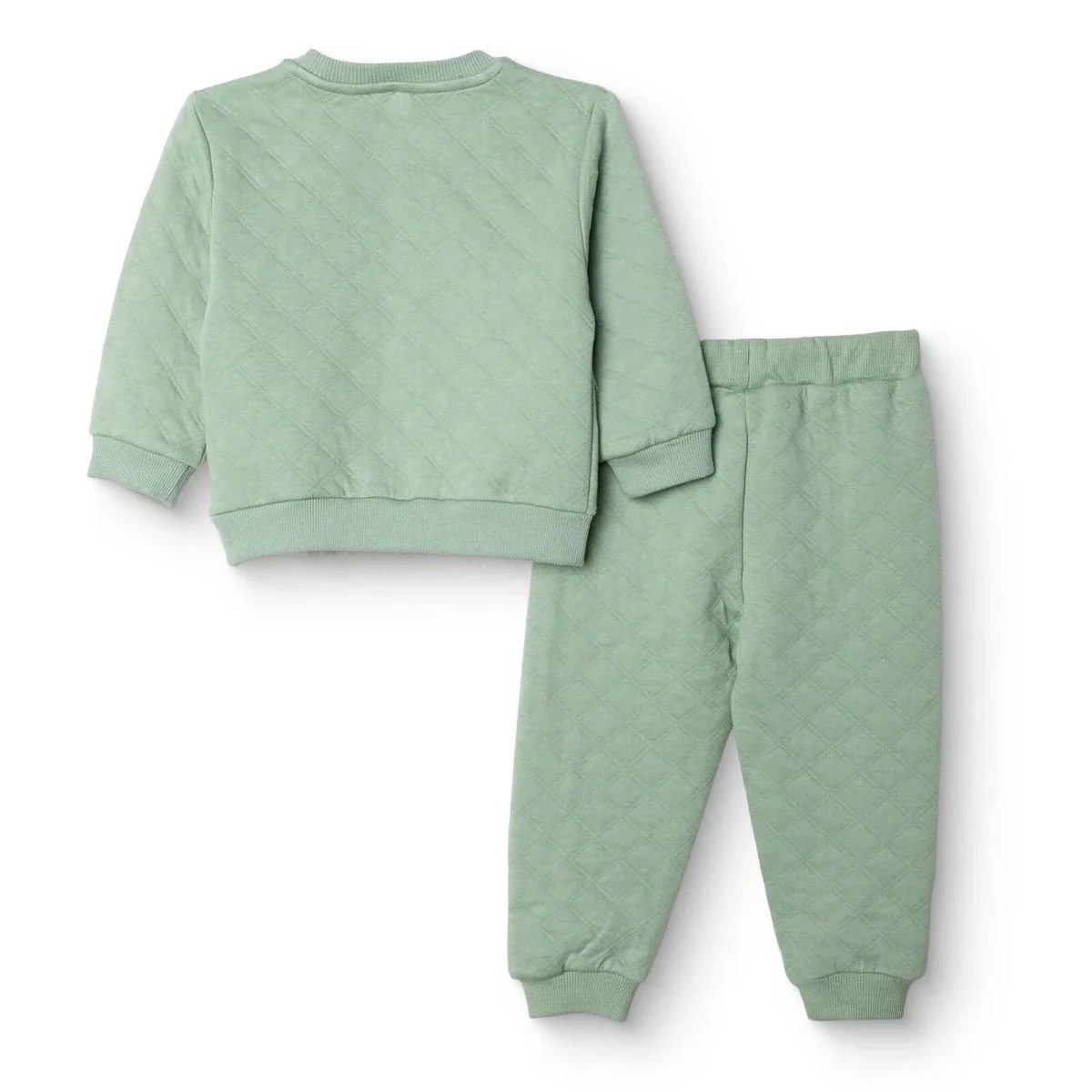 HelloBaby Boys Tracksuit Vehicles Little Car Crew Neck Long Leg Short Sleeve - Green - Image 2