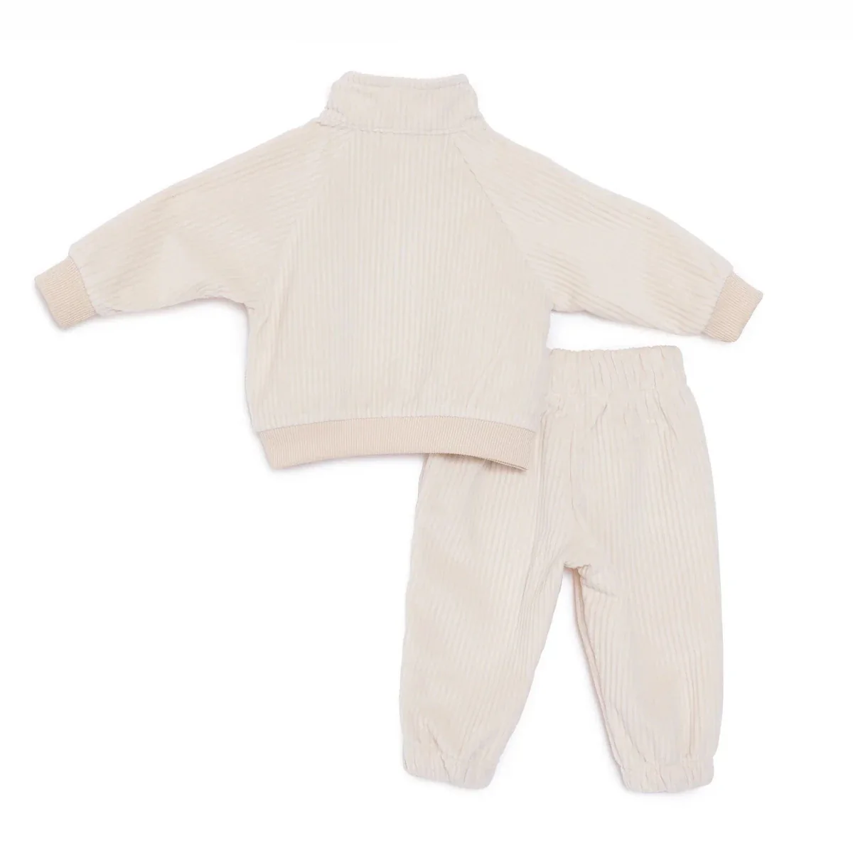 HelloBaby Boys Tracksuit Woodland Boy 2 High Neck Long Leg Long Sleeve - Beige - Image 2