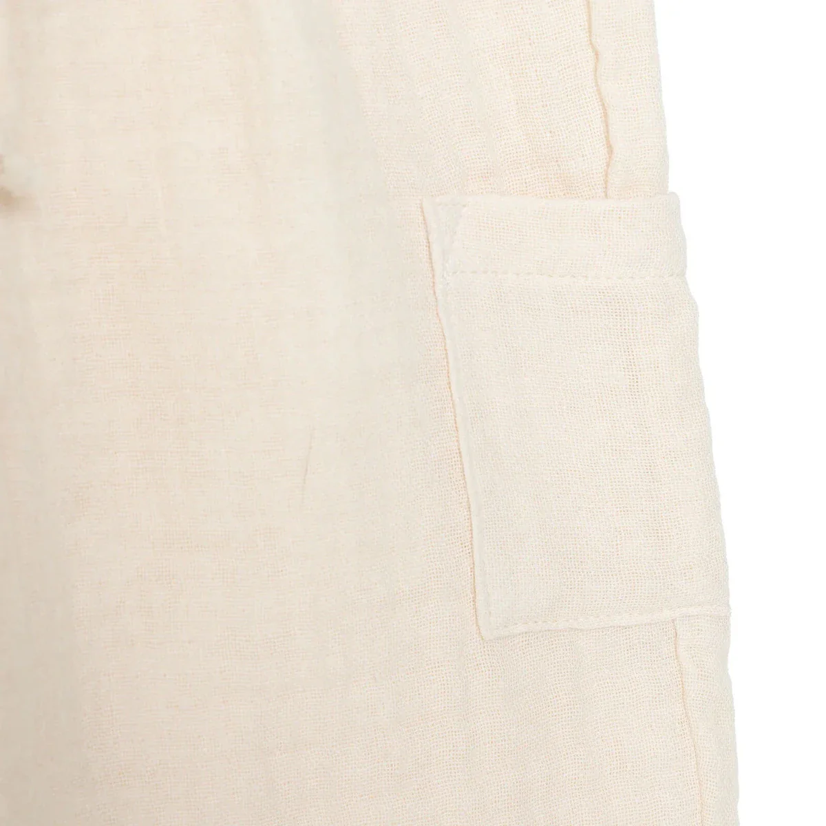 HelloBaby Boys Trouser Lace-up Little Car Long Leg - Ecru - Image 4