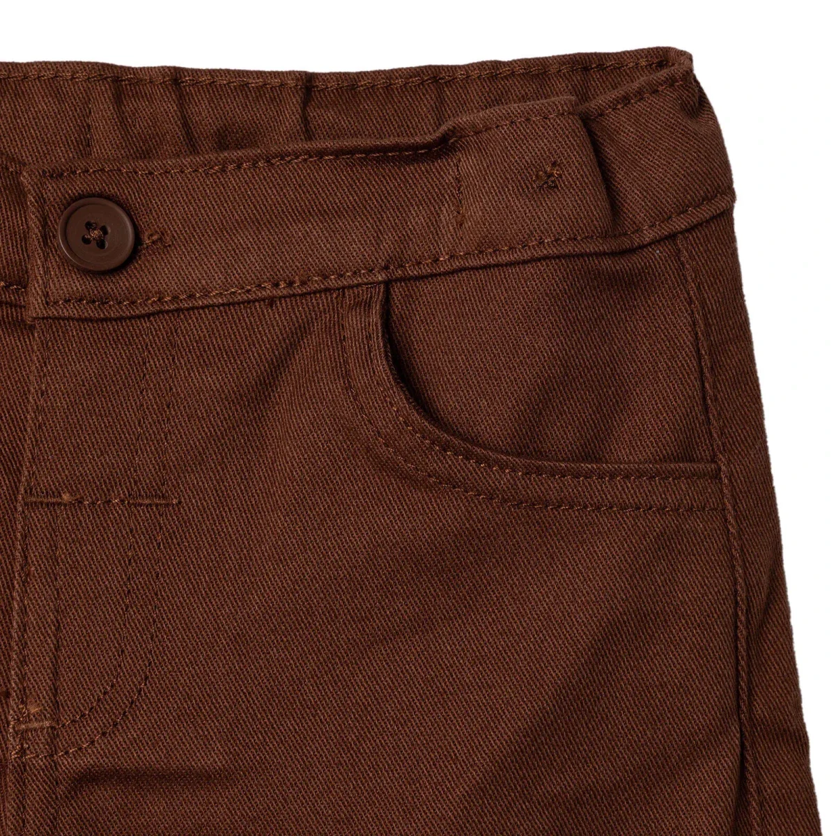 HelloBaby Boys Trouser with Buttons Woodland 1 Long Leg - Brown - Image 4